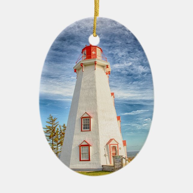 Panmure Island fyr Julgransprydnad Keramik (Framsidan)
