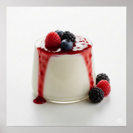 Panna Cotta med Berries Poster