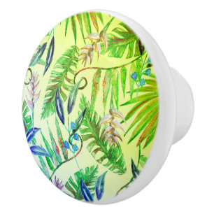 Pannaro tropical löv mönster gradient grönt knopp
