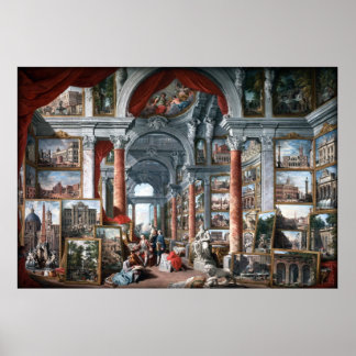 Pannini - Det moderna Romets åsiktsgalleri Poster