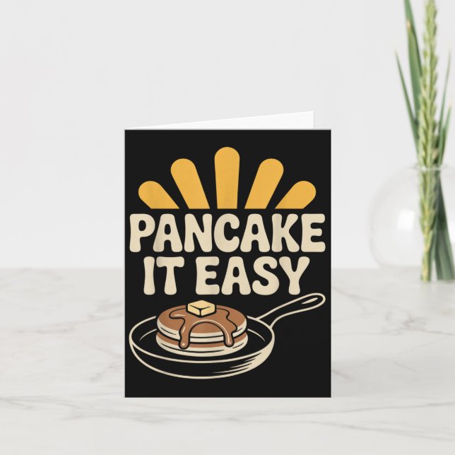 Pannkaka Det Lätt Rolig Frukost Brunch Pannkaka  Kort (Framsida)