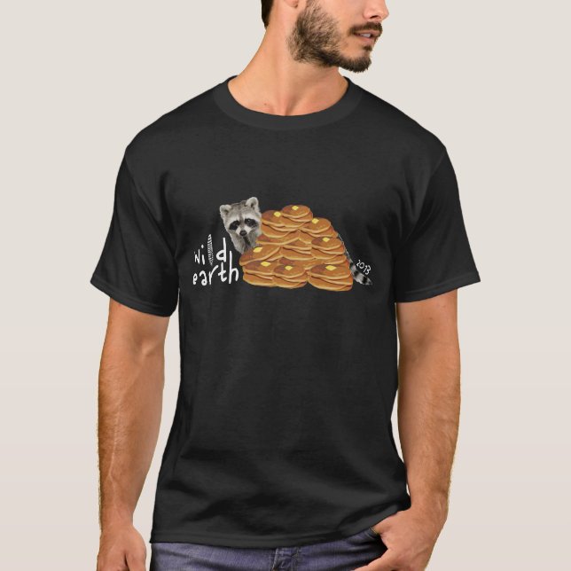 Pannkaka som älskar raccoonen t shirt (Framsida)