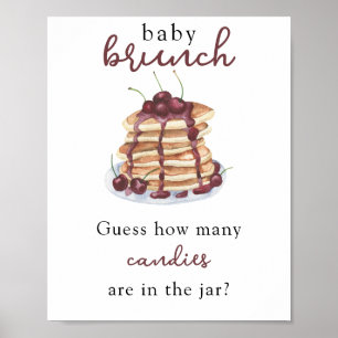 Pannkakor Baby shower Gissa hur många godisar Poster