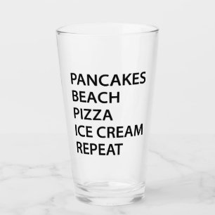 Pannkakor Beach Pizza Glass Repeat Glaskopp