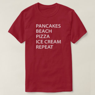 Pannkakor Beach Pizza Glass Repeat T Shirt