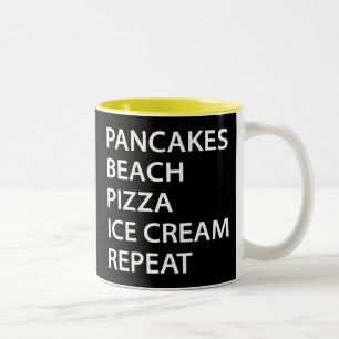 Pannkakor Beach Pizza Glass Repeat Två-Tonad Mugg