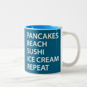 Pannkakor Beach Sushi Glass Str Repeat Två-Tonad Mugg