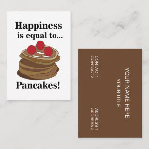 Pannkakor Frukost Mat Restaurang Visitkort