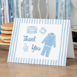 Pannkakor Frukost Pojke Bebis Shower Tack Kort