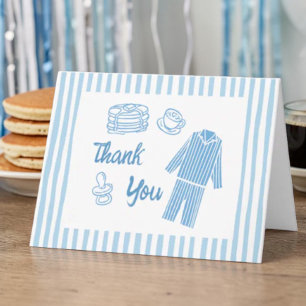 Pannkakor Frukost Pojke Bebis Shower Tack Kort