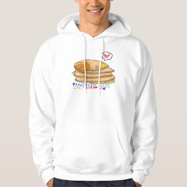 pannkakor gör mig lycklig hoodie (Framsida)