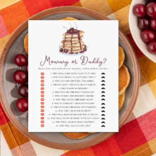 Pannkakor Körsbär baby shower Mamma eller pappa sp