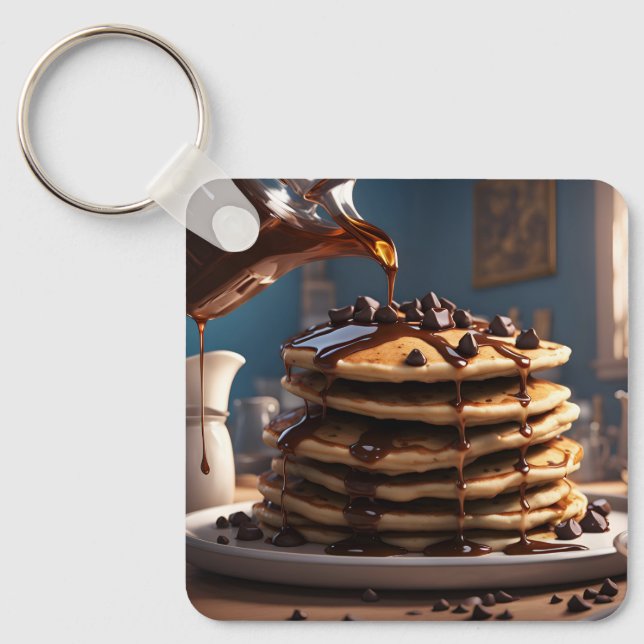 Pannkakor med chokladbitar. nyckelring (Framsida)
