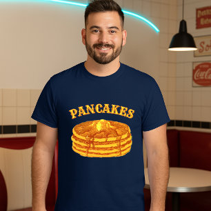 Pannkakor med lönnsirap och smör mall t shirt