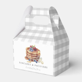 Pannkakor & Nappflaskor Grå Rutig Bebis Temadag Presentaskar
