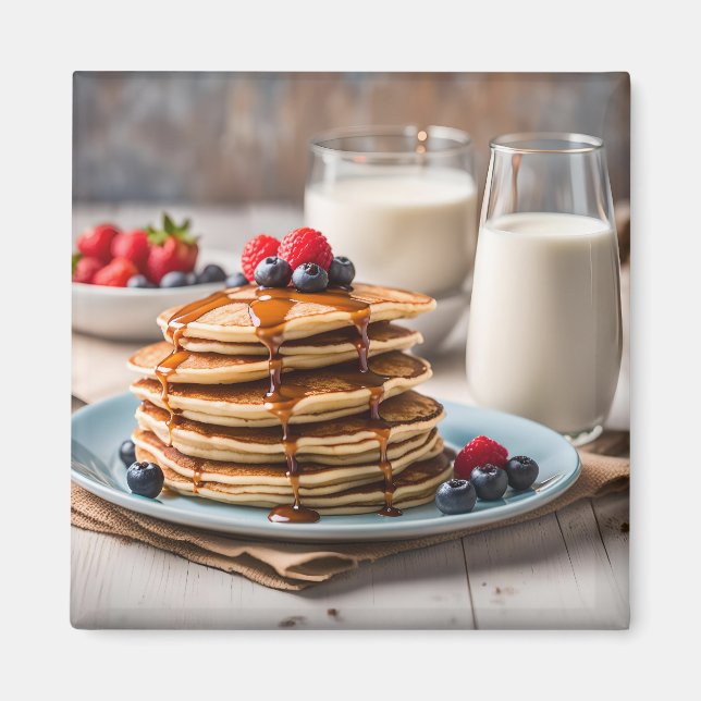 Pannkakor och mjölk magnet (Framsidan)
