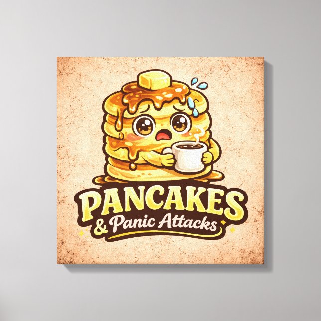 Pannkakor och panikattacker - matfana fiender canvastryck (Framsida)