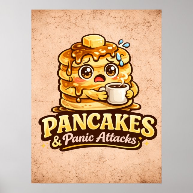 Pannkakor och panikattacker - matfana fiender poster (Framsidan)