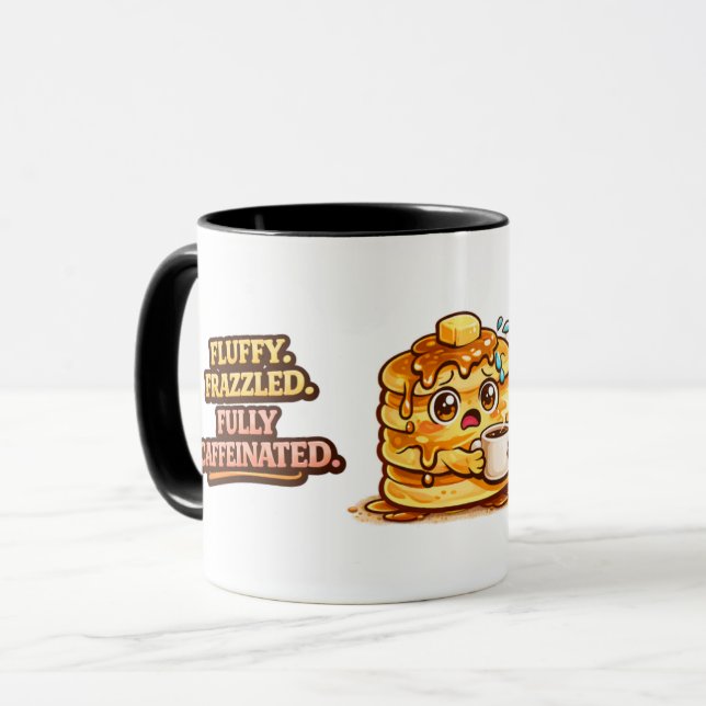 Pannkakor och panikattacker - matfrenzy fiender mugg (Framsida vänster)