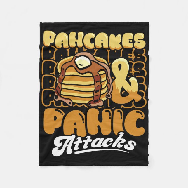 Pannkakor Och Panikattacker Psykisk Hälsa Frukost Fleecefilt (Framsidan)