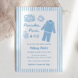 Pannkakor, Pacis & Pyjamas Pojkbarnrumsfest Inbjudningar