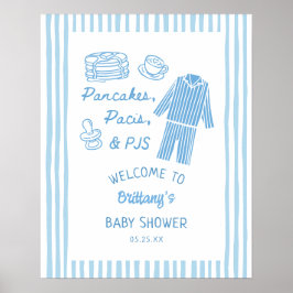 Pannkakor, Pacis & Pyjamas Pojkbarnvakt Välkommen Poster