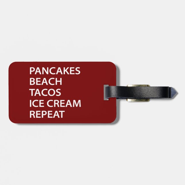 Pannkakor Strand Tacos Glass Repetera Bagagebricka (Baksida Vågrät)