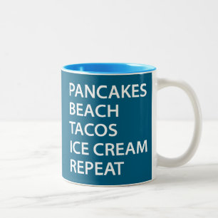 Pannkakor Strand Tacos Glass Repetera Två-Tonad Mugg