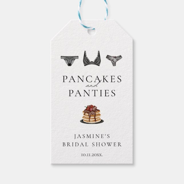Pannkakor & Underkläder Lingeri Bröllopsfest Moder Presentetikett (Framsidan)