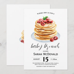 Pannkaksbabybrunch Inbjudningar