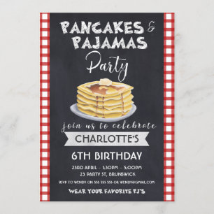 Pannkakshandskar Födelsedagsfest Inbjudan