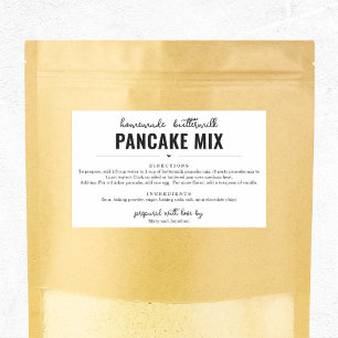 Pannkaksmix presentetikett rektangulärt klistermärke