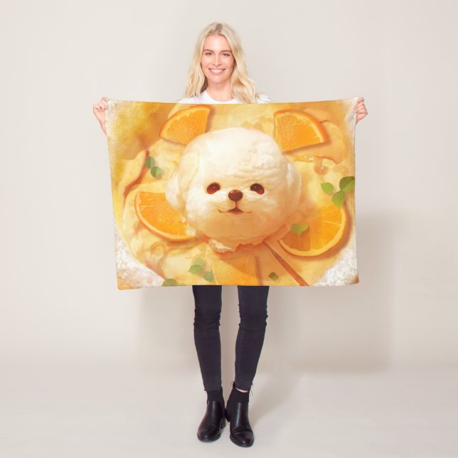 Pannkaksparty: Smile Dog Glass Fleecefilt (På plats)