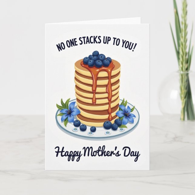Pannkaksstapel Morsdags kort (Framsida)