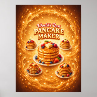 Pannkaksstapel Sirap Glöd Vibe Poster