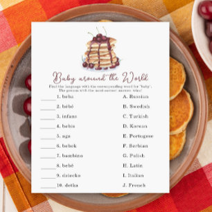 Pannkakstårta baby shower - Baby runt hela världen