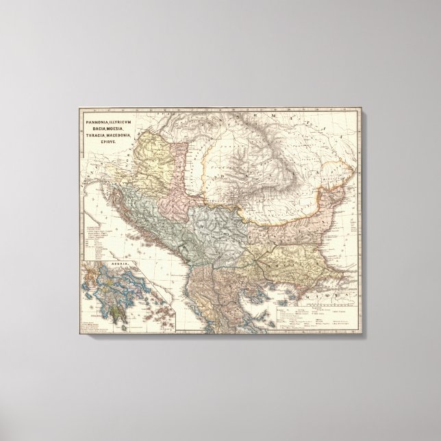 Pannonia, Illyricum, Dacia, Moesia Canvastryck (Framsida)