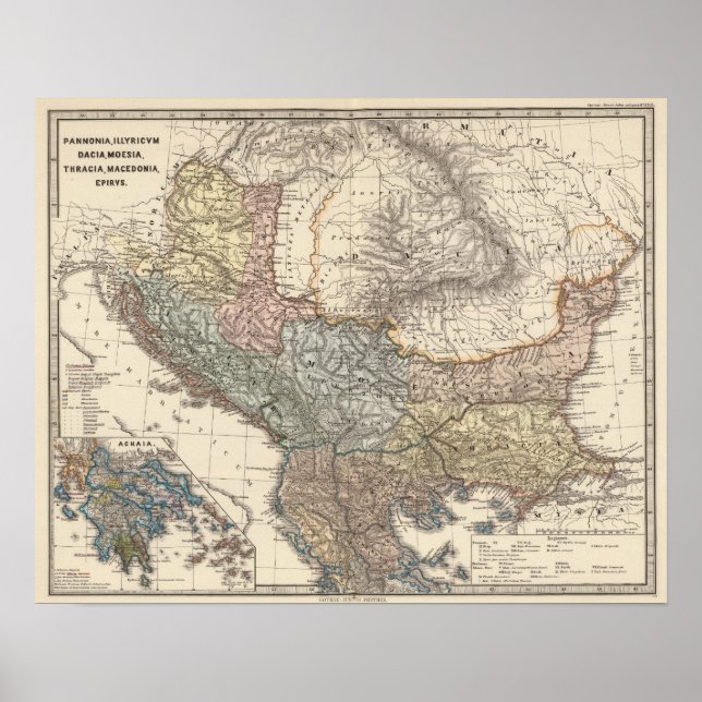 Pannonia, Illyricum, Dacia, Moesia Poster (Framsidan)