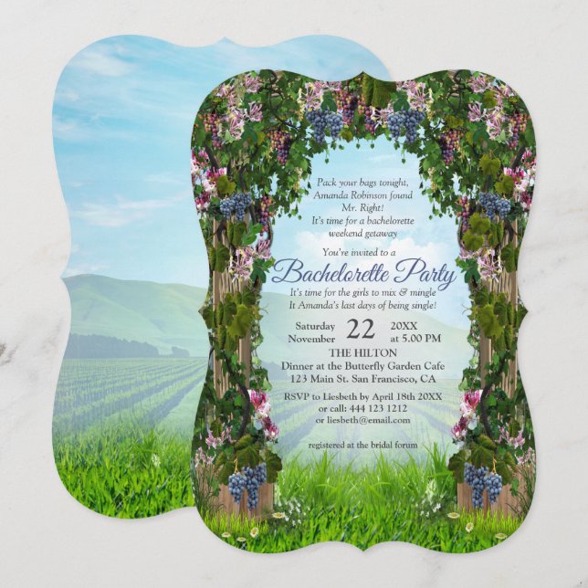 Pannor, honungssuckles & Hummingbird Inbjudningar (Fram/baksida)