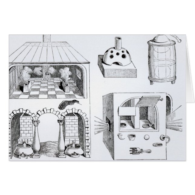 Pannor och olik apparatur hälsningskort (Framsidan Horizontal)