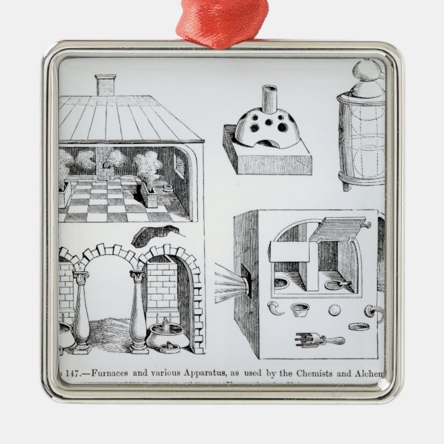 Pannor och olik apparatur julgransprydnad metall (Framsidan)