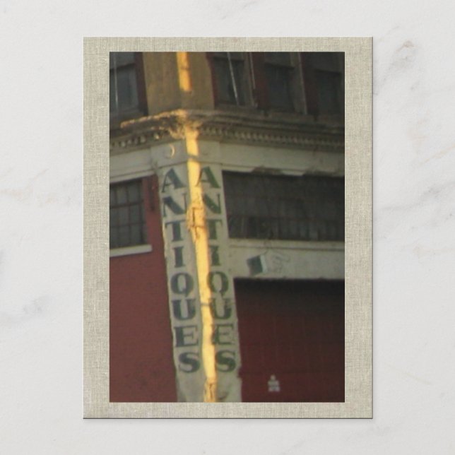 Pannsburgh Antiques Store-tecken Vykort (Framsida)