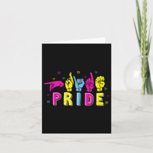 Pannual Asl Pride Pan regnbåge Teckenspråk döv med Kort