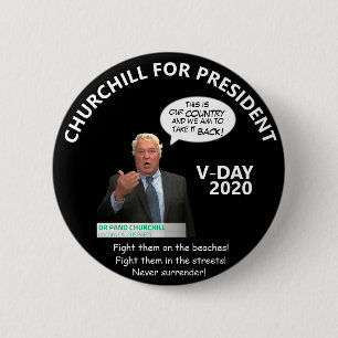 Pano Churchill för president 2020 Knapp