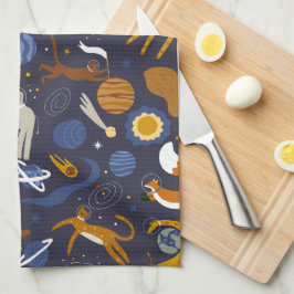 Paño de cocina Animals Outer Space Kökshandduk