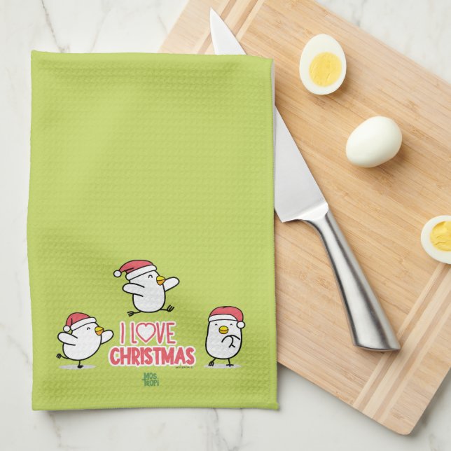 Paño de Cocina│I Love Christmas Kökshandduk (Vikt i Fjärdedel)