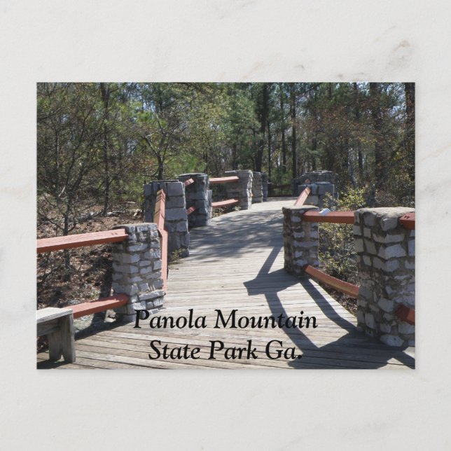 Panola Mountain State Park Ga. Bridge Vykort (Framsida)