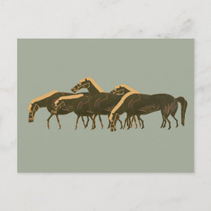 Panoply - Ancient Grekiska vas art herd of horse Vykort