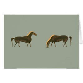 Panoply - beta för två forntida grekiskt hästar hälsningskort