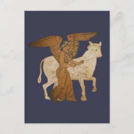 Panoply - den grekiska gudinna Nike med en tjur Vykort